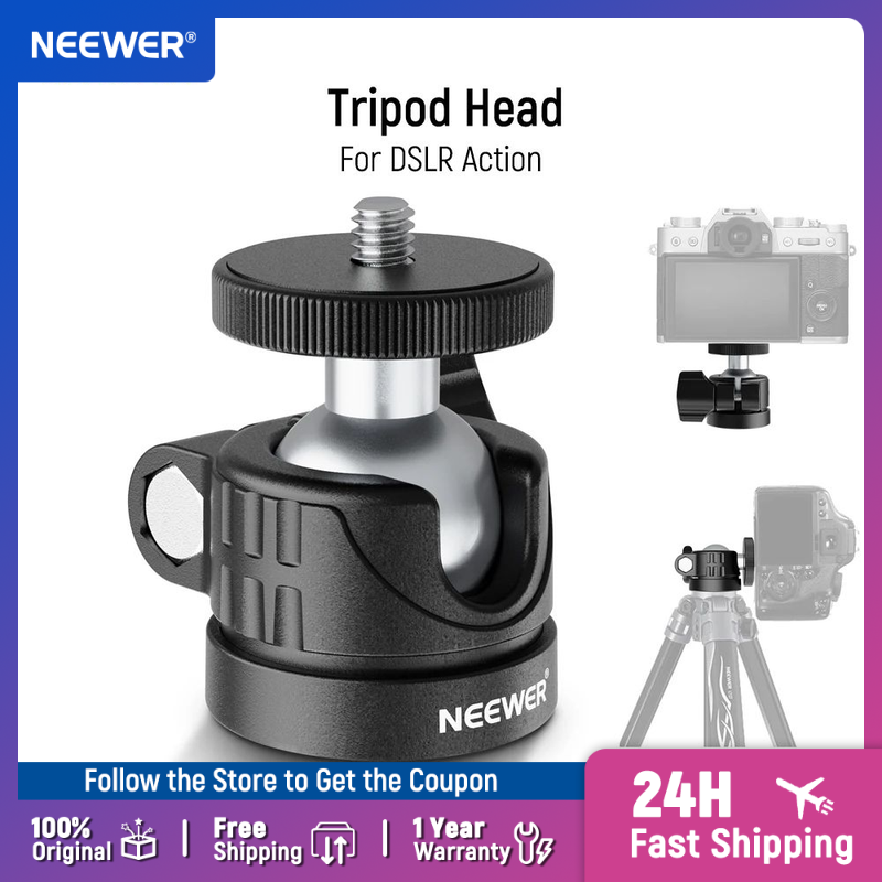 Webcam Ring Light - NEEWER Mini Ball Head, Portable Tripod