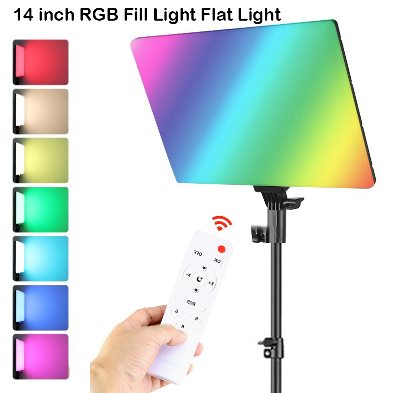 RGB 14'' LED Video Light Remot - Webcam Ring Light 评论和价格