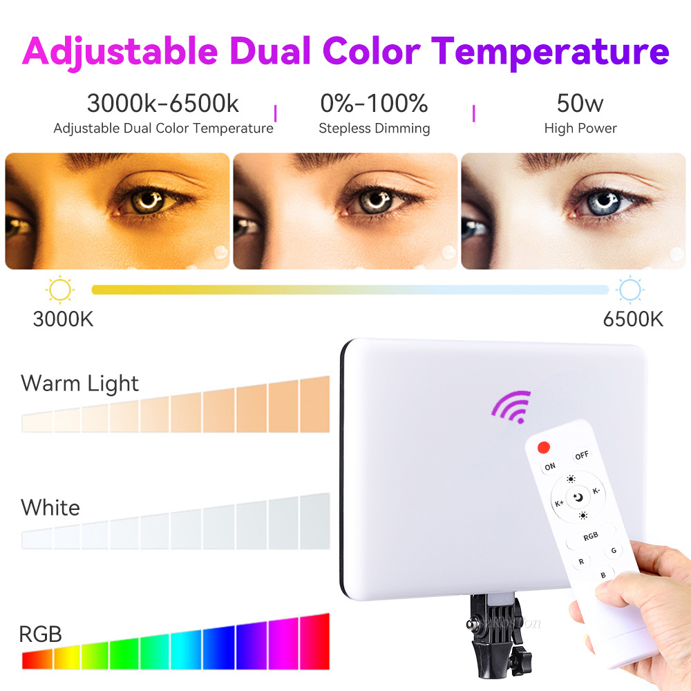 RGB 14'' LED Video Light Remot - Webcam Ring Light 评论和价格