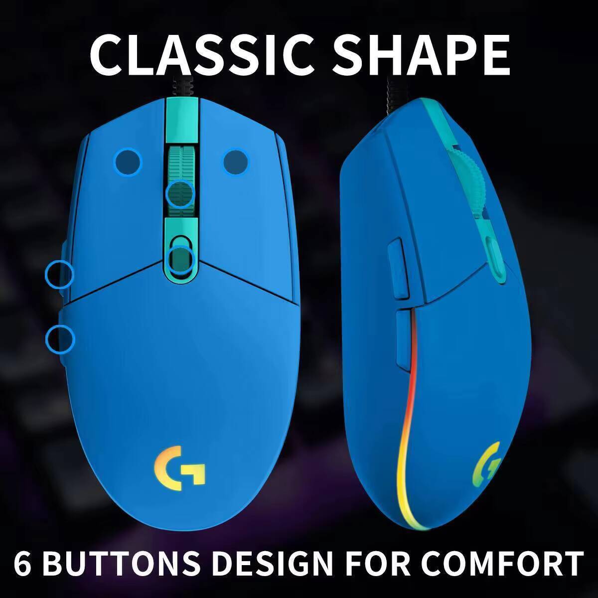 Logitech G203 Wired Gaming Mou - Logitech Mouse G203 评论和价格