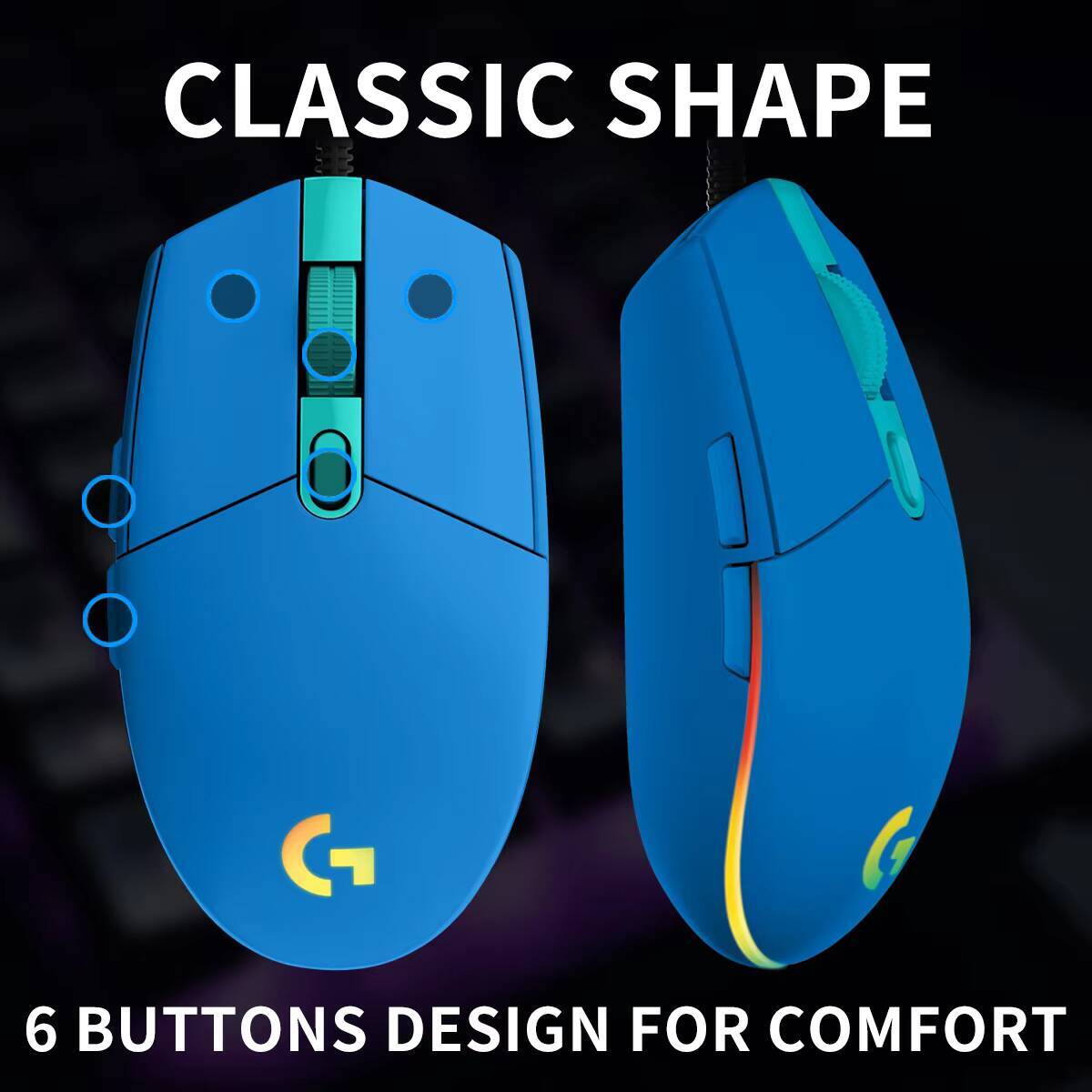 Logitech G203 Prodigy RGB Gami - Logitech Mouse G203 评论和价格