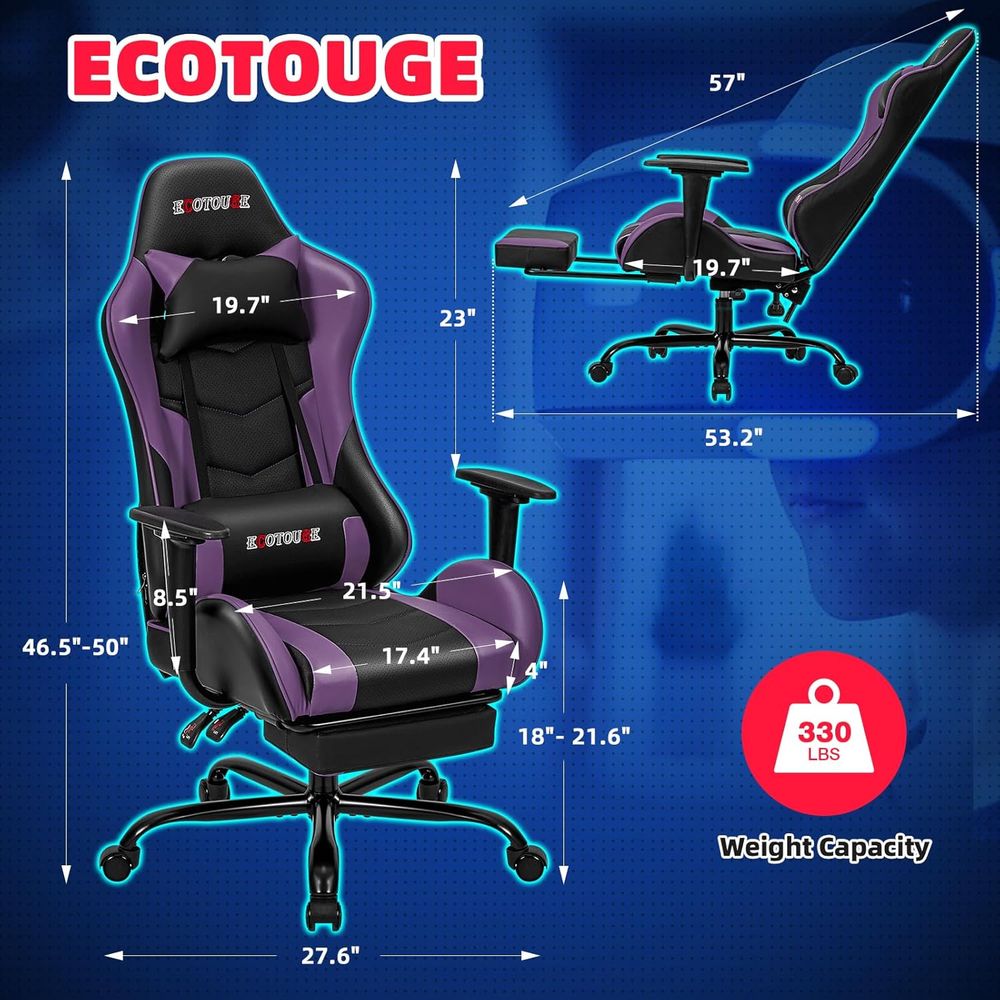 Racing-Style Gaming Chair with - Gaming & Esports District 评论和价格