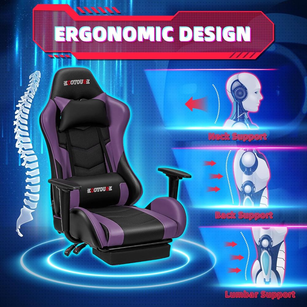 Racing-Style Gaming Chair with - Gaming & Esports District 评论和价格