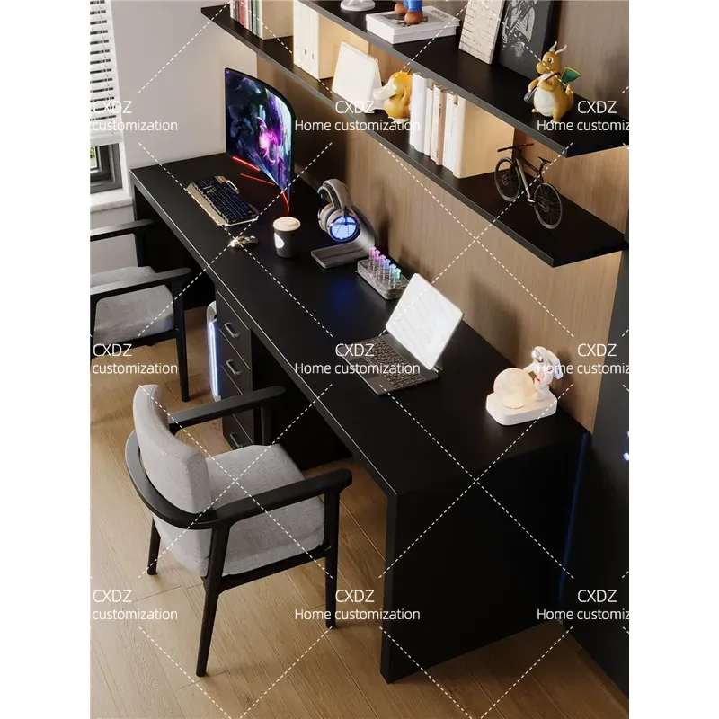 All Solid Wood Black Double Co - Esports Gaming Table 评论和价格