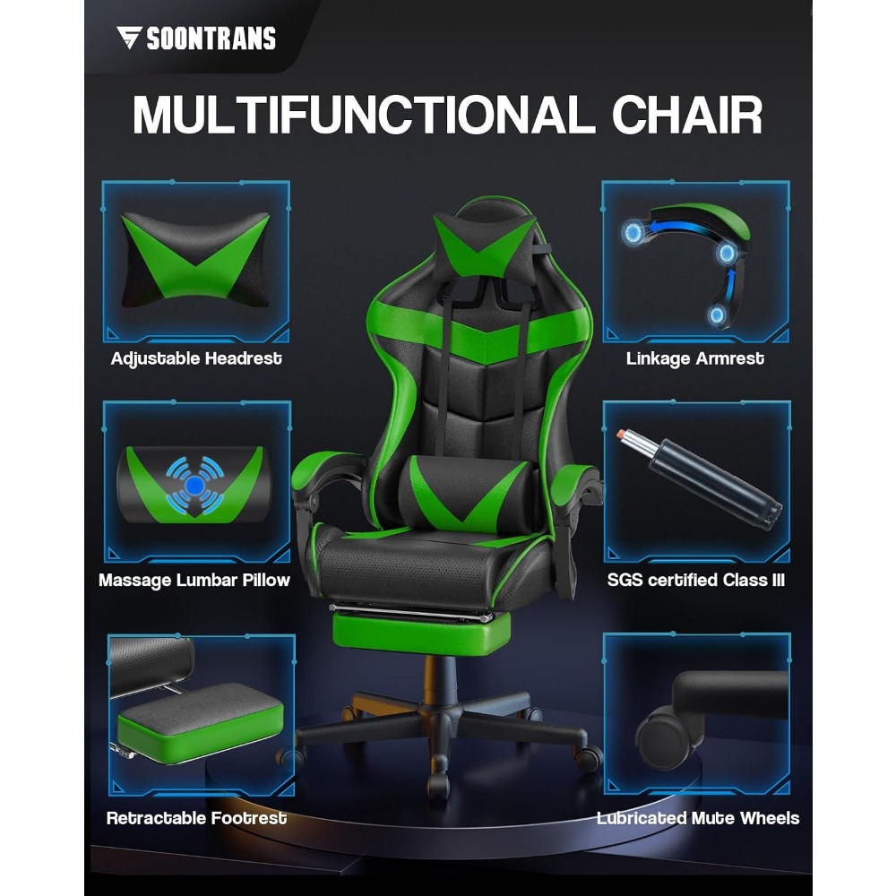 Ergonomic Gaming Chair with Fo - Gaming & Esports District 评论和价格