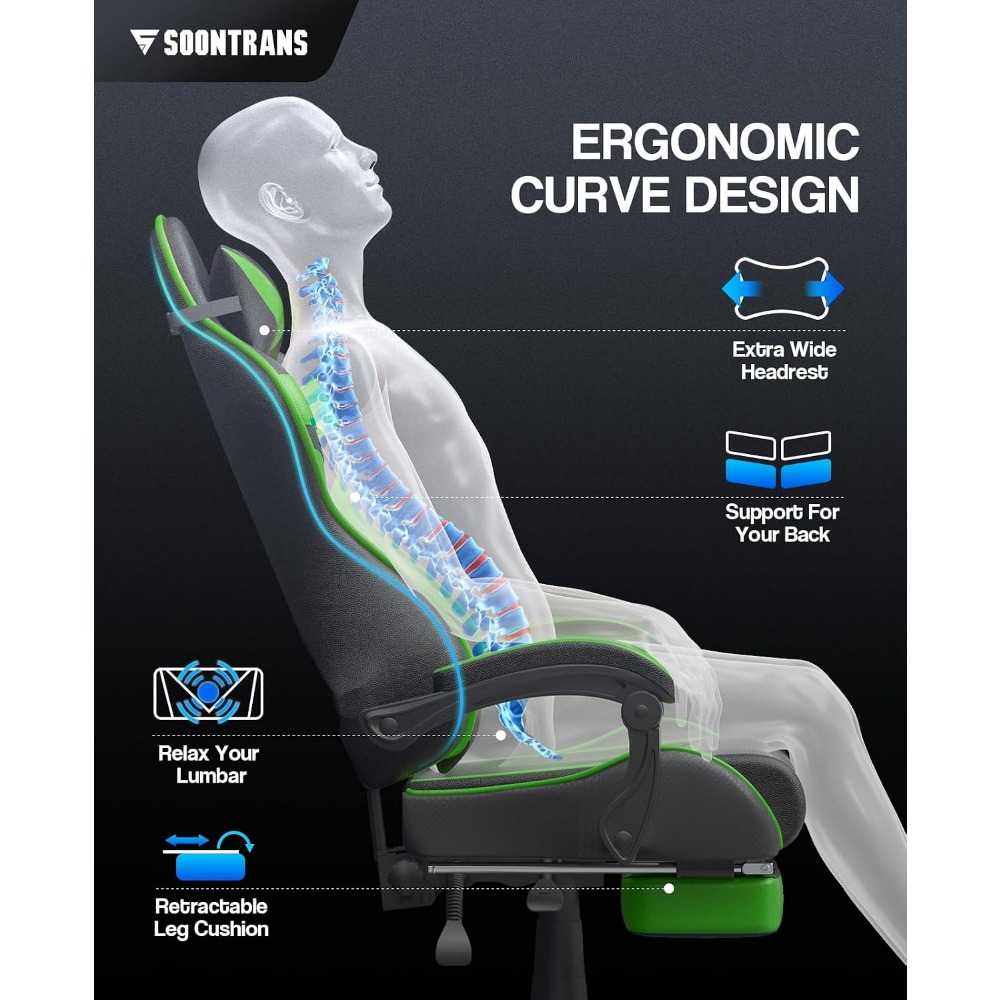 Ergonomic Gaming Chair with Fo - Gaming & Esports District 评论和价格