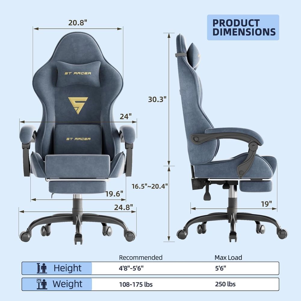 Ergonomic Gaming Chair with Fo - Gaming & Esports District 评论和价格