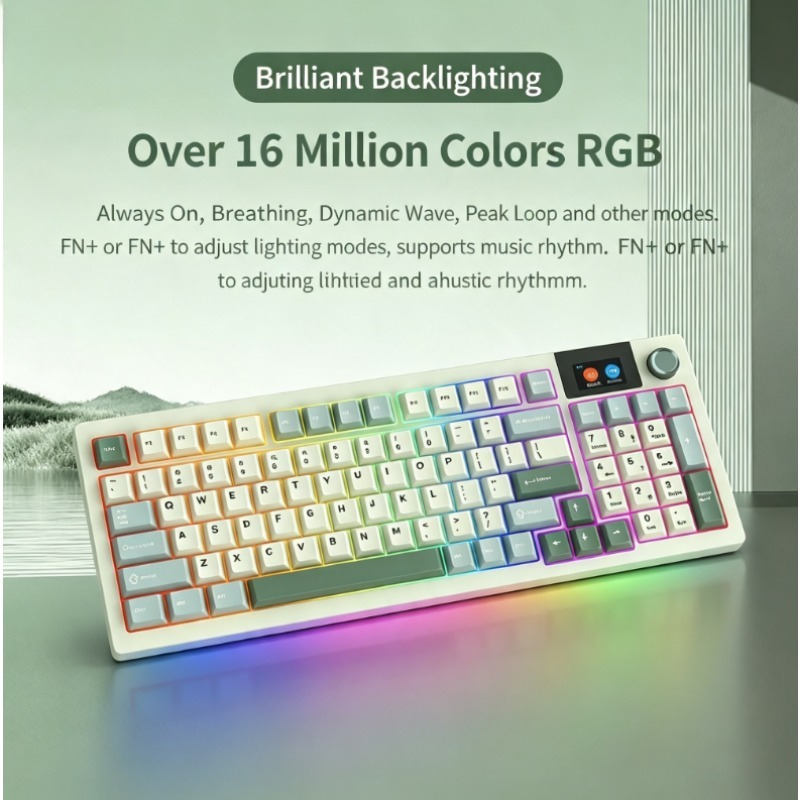 LT95 Tri-mode Mechanical Keybo - Esports Gaming Setup 评论和价格