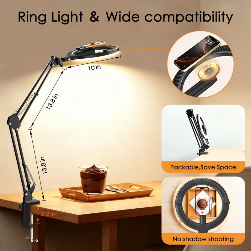 Magnetic Overhead Phone Mount  - Webcam Ring Light 评论和价格