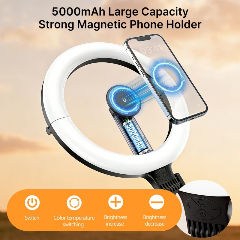 Magnetic Overhead Phone Mount  - Webcam Ring Light 评论和价格