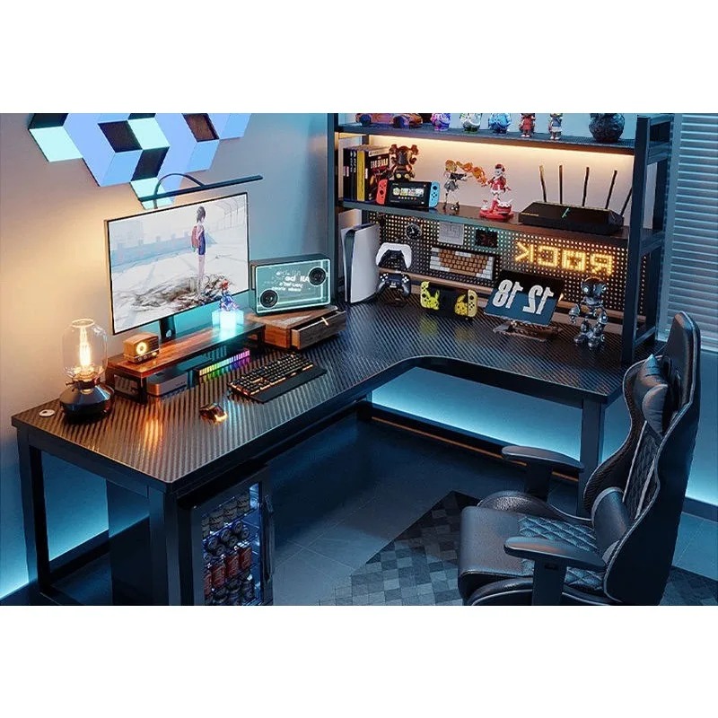 Adjustable Height L Shaped Cor - Esports Gaming Table 评论和价格