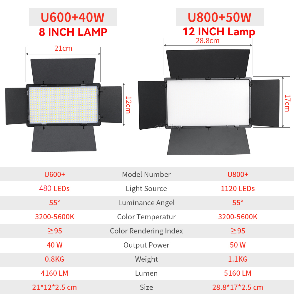 U800 U600 LED Photo Studio Vid - Webcam Ring Light 评论和价格